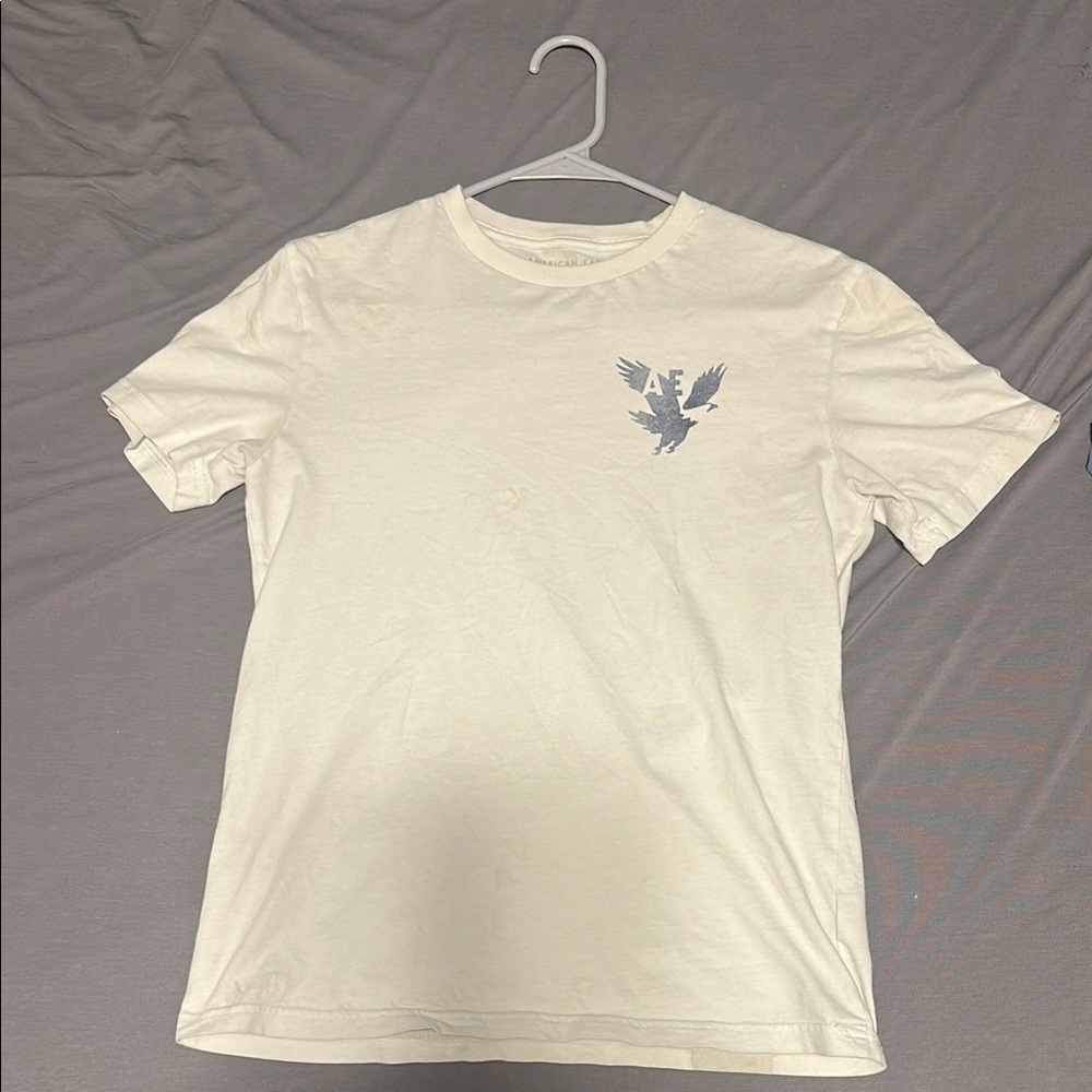 Men's Cream T-Shirt with Gray Logo